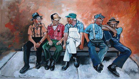 Original painting by Stella Pelser - "Real Characters !" - 530 x  300