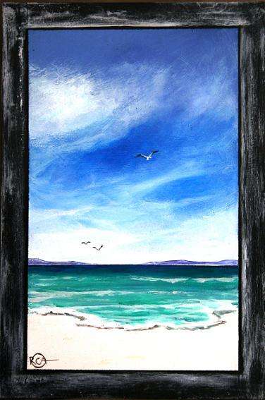 Original painting by Stella Pelser - "Seascape - Orca 09" - 200 x 200