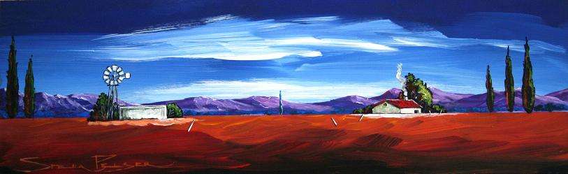 Original painting by Stella Pelser - "Bolandse Plaas 01" - 475 x 150