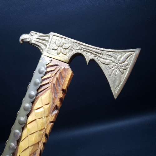 Walking stick Very Rare Brass Eagles Head and Axe. Never to be found again