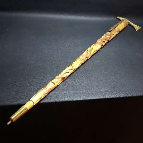 Walking stick Very Rare Brass Eagles Head and Axe. Never to be found again