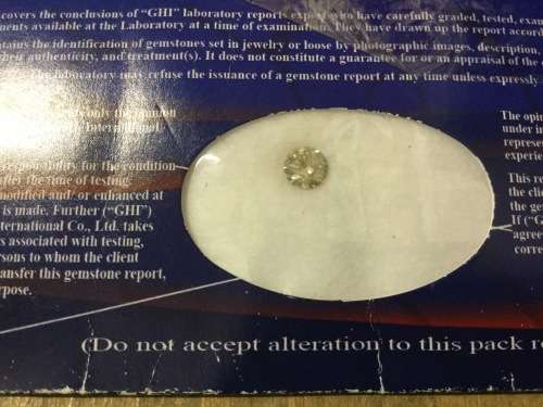 Certified Large .735 Carat Fancy Yellowish Gray Perfect for Engagement Sealed Diamond Valued R31500