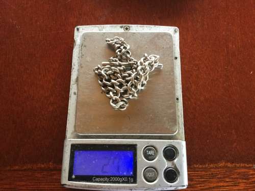 27grams Vintage Magnificient Fob Watch Hallmarked Silver Chain 36cm