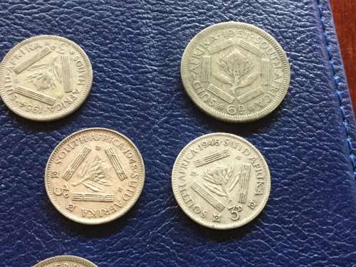 6 x Union of South Africa coins 1945 Onwards RARE VALUABLE one Bid all