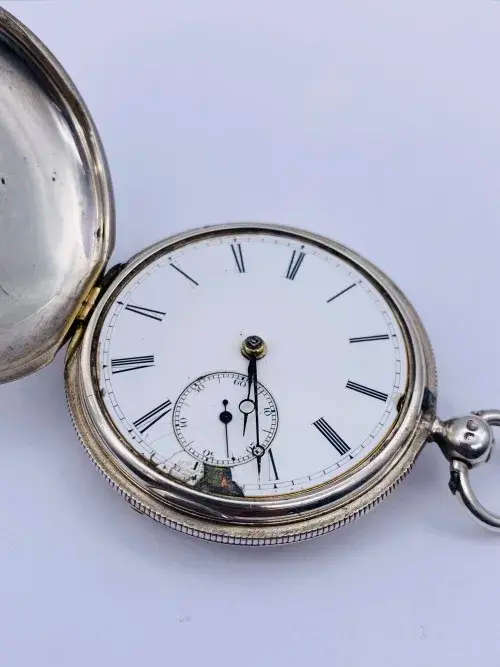 Magnificient Solid Silver Swiss Pocketwatch with Key Rare Valuable Collectors very Heavy