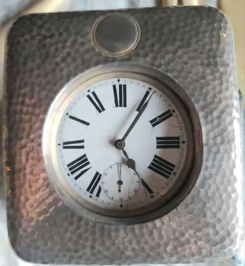 HALLMARKED ANTIQUE GOLIATH LARGE POCKET WATCH IN HALLMARKED SILVER CASE