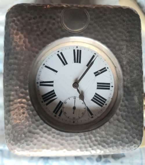 HALLMARKED ANTIQUE GOLIATH LARGE POCKET WATCH IN HALLMARKED SILVER CASE