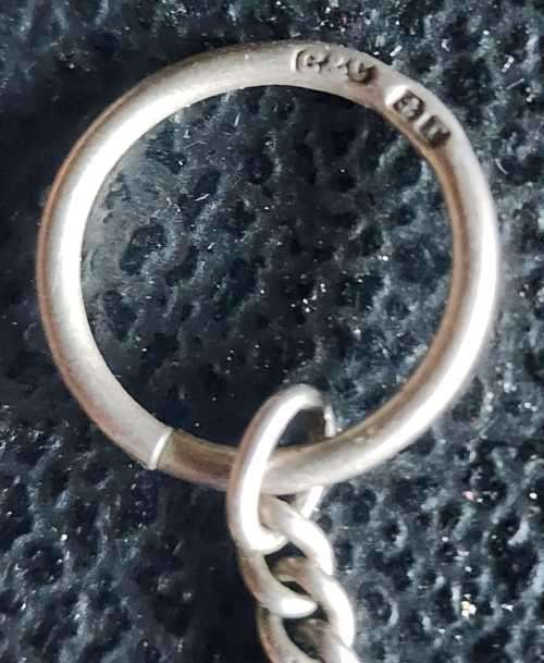 HALLMARKED MAGNIFICIENT SET FOB CHAIN AND CUFFLINKS SOLID SILVER