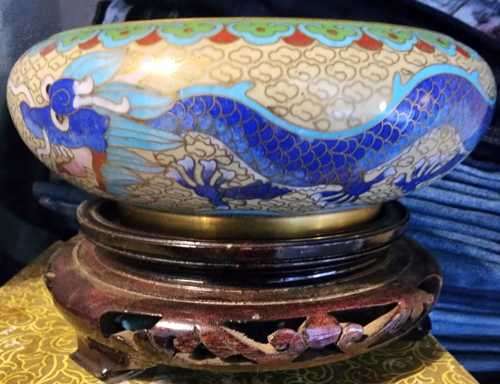 Ming Chinese Cloisonné Dragon Bowl Valued at 6500 Same on Ebay