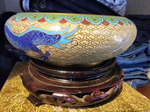 Ming Chinese Cloisonné Dragon Bowl Valued at 6500 Same on Ebay