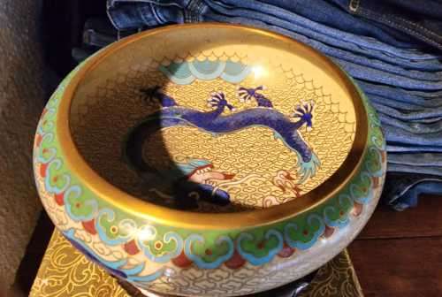 Ming Chinese Cloisonné Dragon Bowl Valued at 6500 Same on Ebay