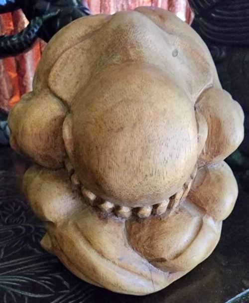 Magnificient 2 x Carved Designer The Thinker Statues Wood