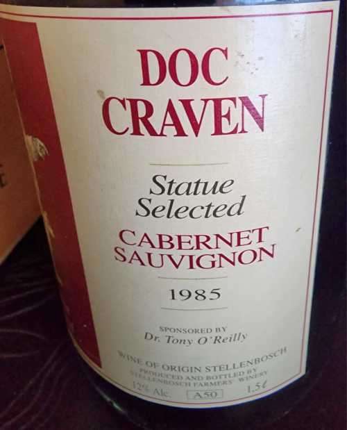 Rarest most Valuable find 1,5 litre Doc Craven wine Collectors Investment Dream