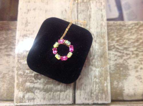 10 ct Opal And Tourmaline Magnificient Pendant rare Valuable