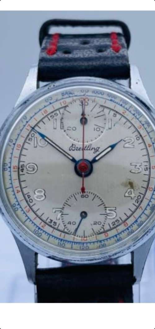 Breitling Chrono Vintage 34mm Large Dial ladies Perfectly Working Just Serviced