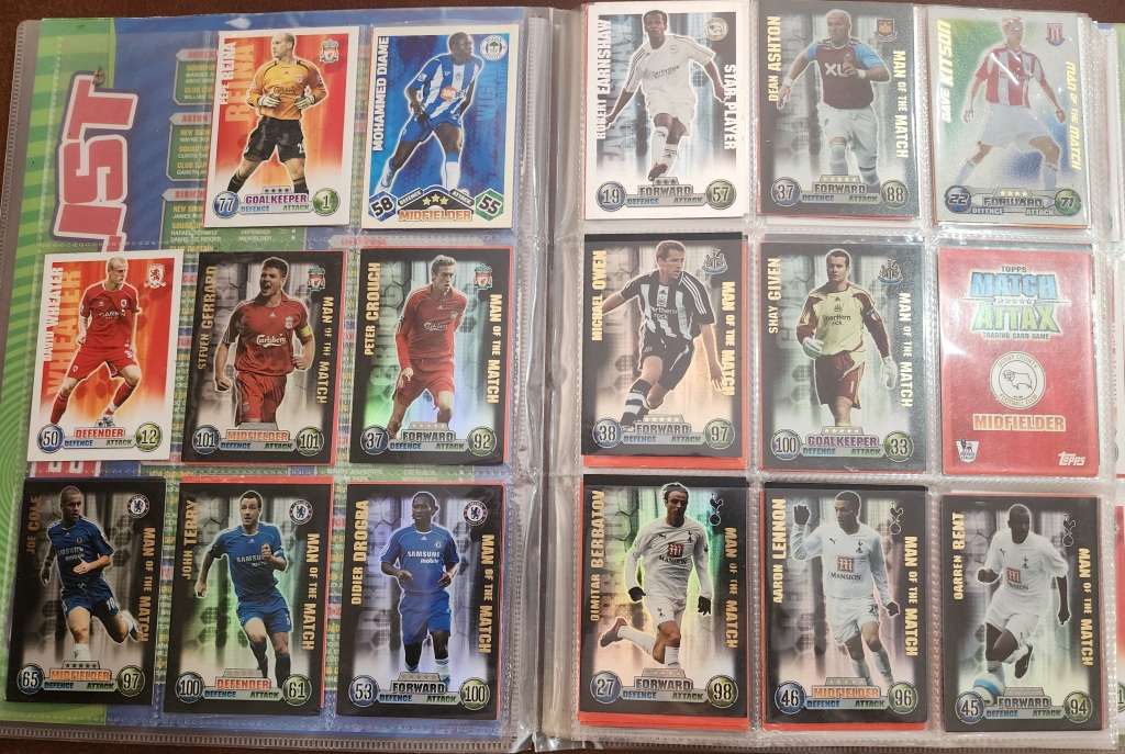Topps Match Attax 2007/2008 Collector`s binder with 320 cards