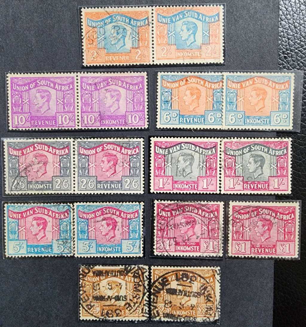 Union of South Africa George VI on album page 1p-£25