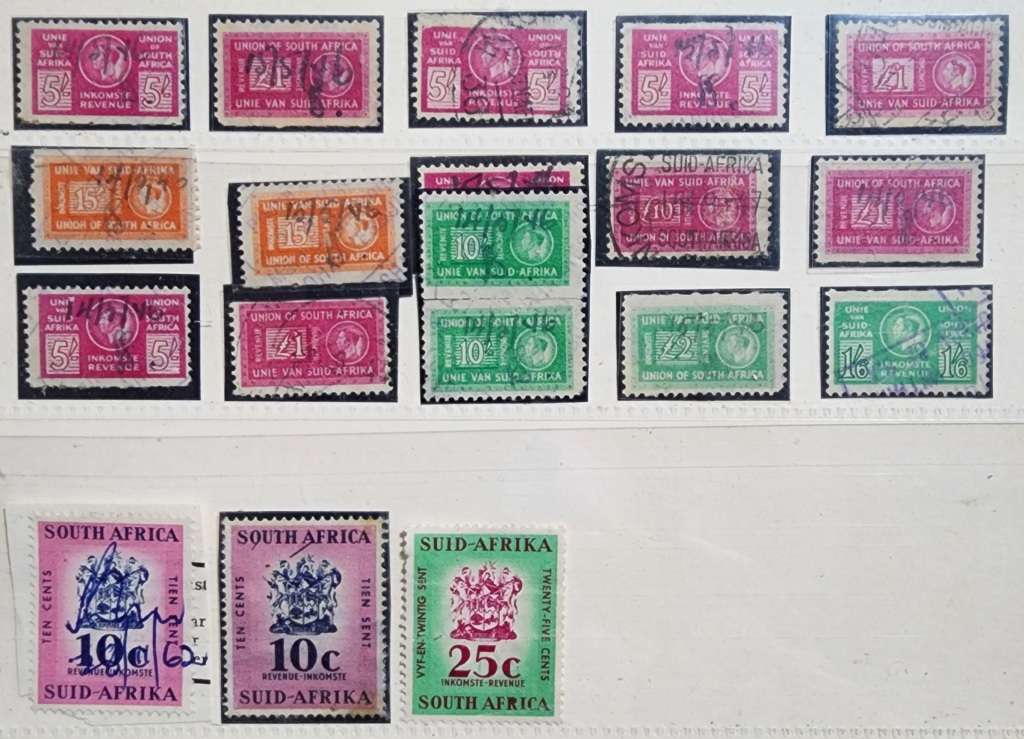 Union of South Africa George VI mixed values on small album page
