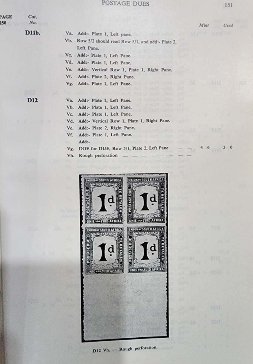 Union of South Africa stamps Handbook catalogue Vol 2