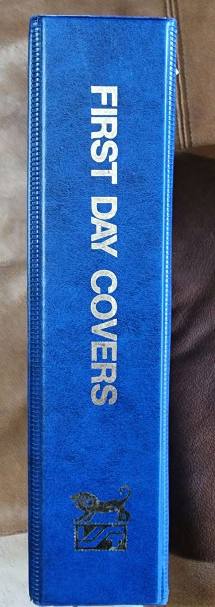 First day cover album 13 double sided pages with covers inside