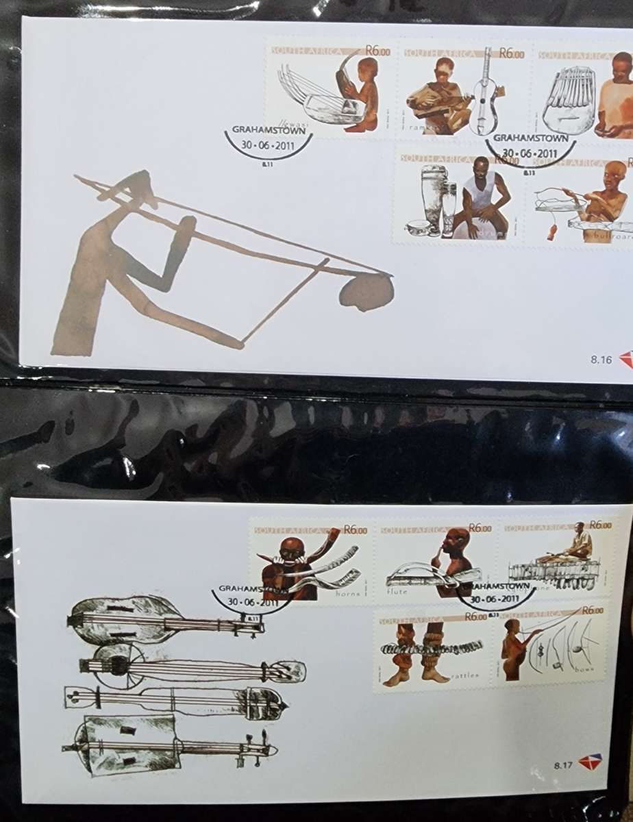 First day cover album 13 double sided pages with covers inside