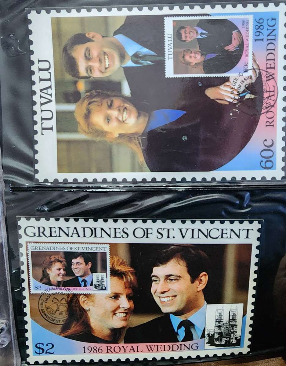 First day cover album 13 double sided pages with covers inside