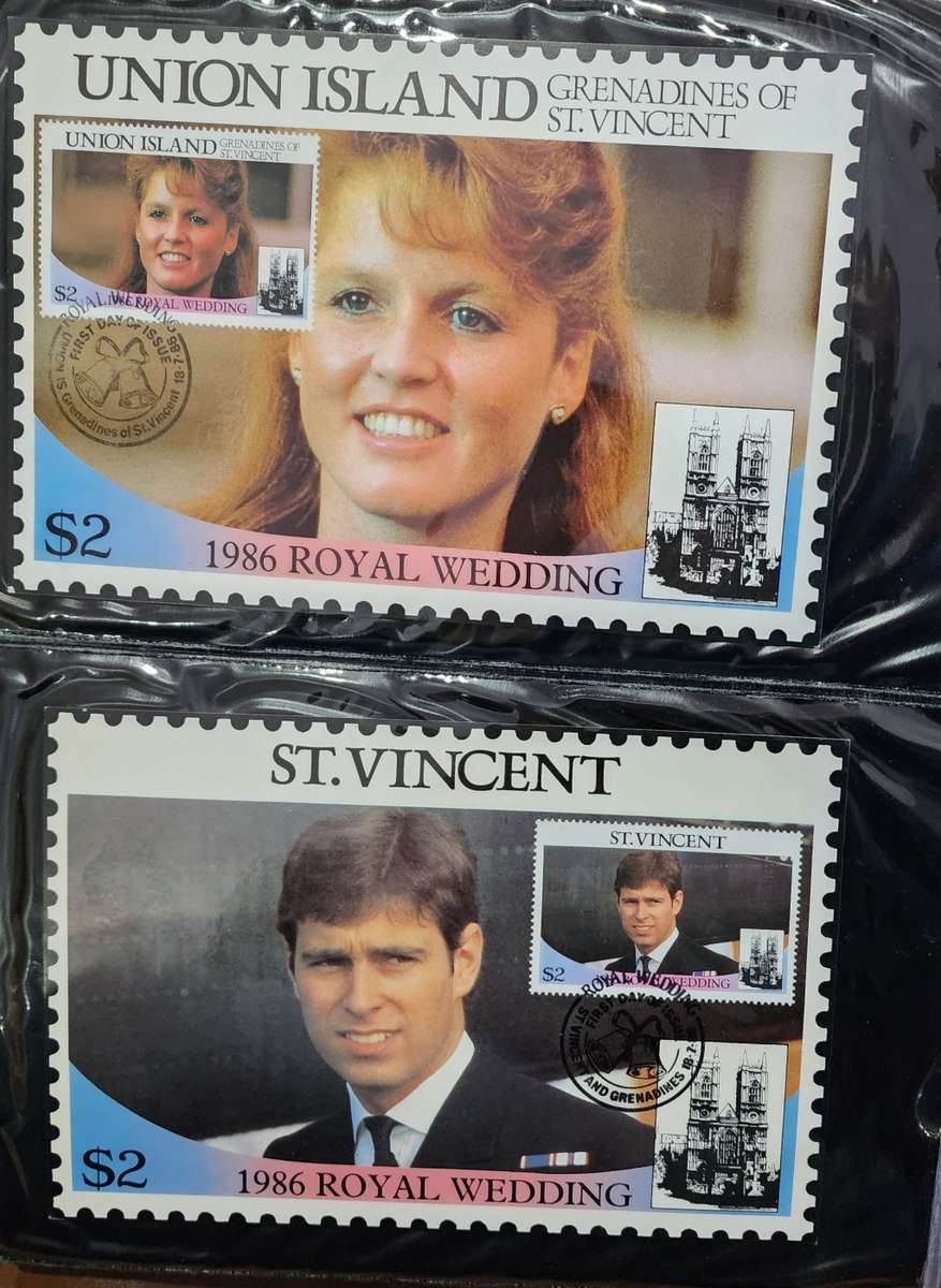 First day cover album 13 double sided pages with covers inside