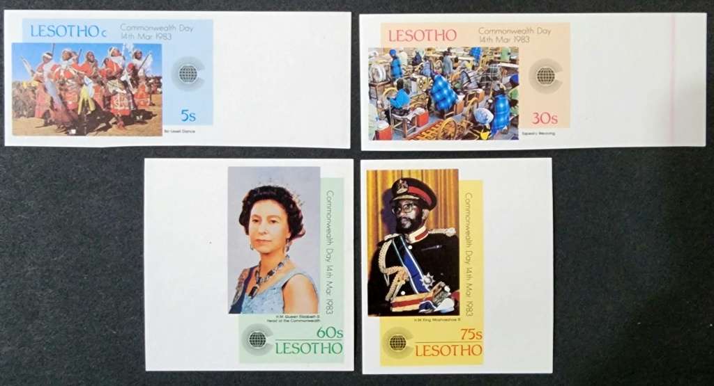 Lesotho imperforated set Commonwealth day 1983