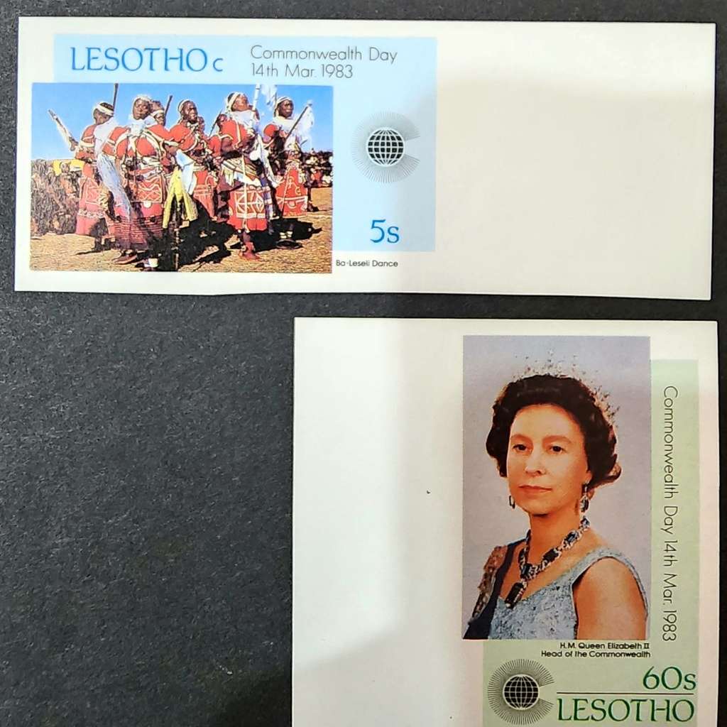 Lesotho imperforated set Commonwealth day 1983