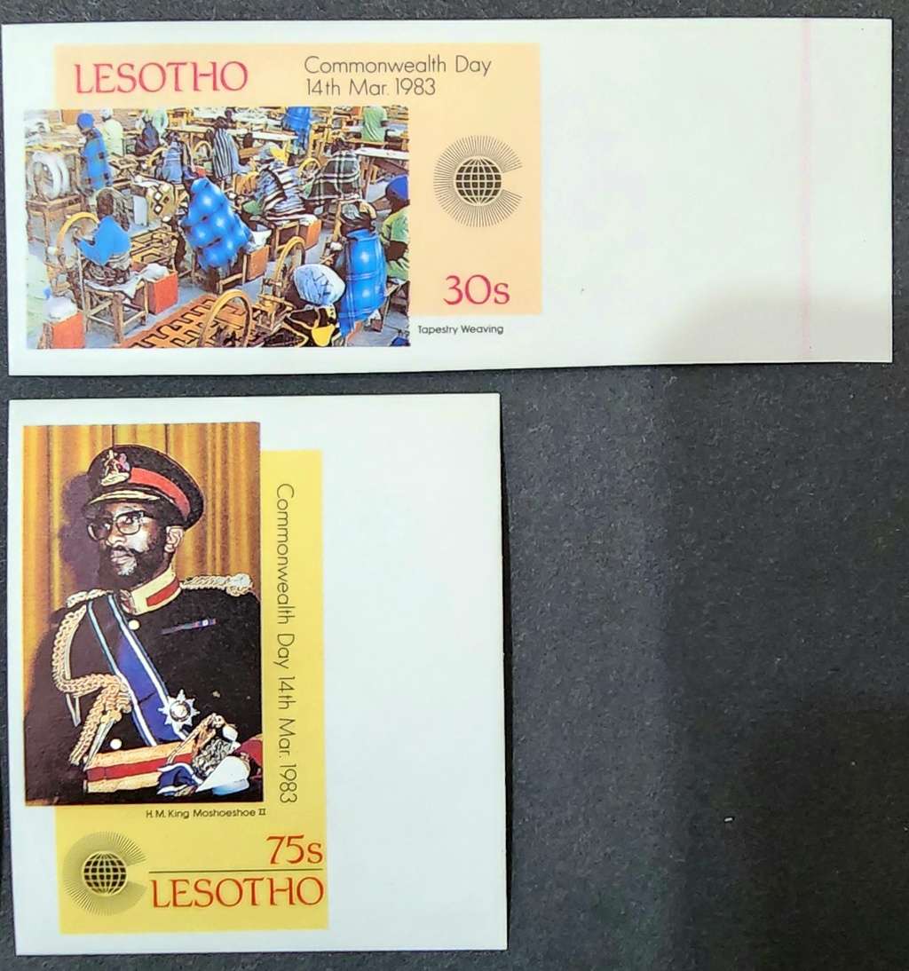 Lesotho imperforated set Commonwealth day 1983