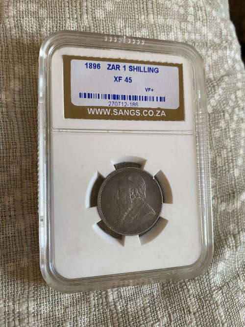  # Graded ZAR 1896 1 Shilling # 