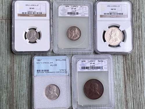  # Graded ZAR 1896/7/8 Collection # Crazy R1 start # no reserve #