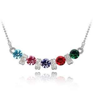 fashion multi zircon rhinestone nacklace