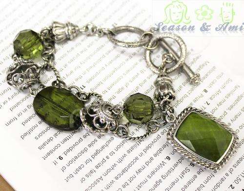 green&black stone noble bracelets