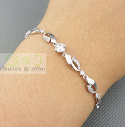 fashion 925 sterling silver zircon bracelet