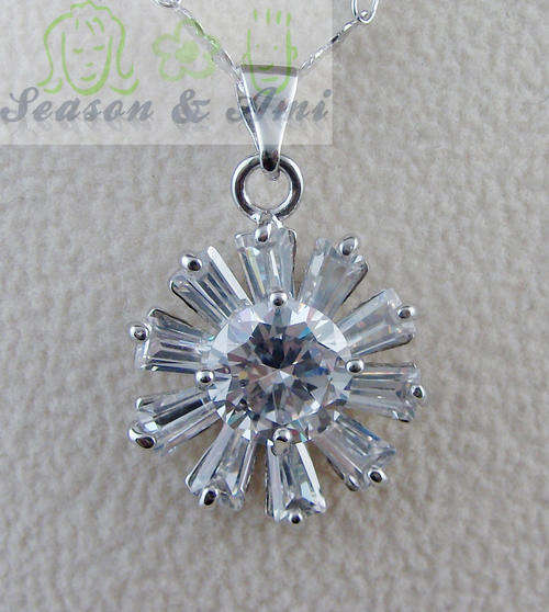 fashion  zircon lovely sunshine  nacklace and earrings