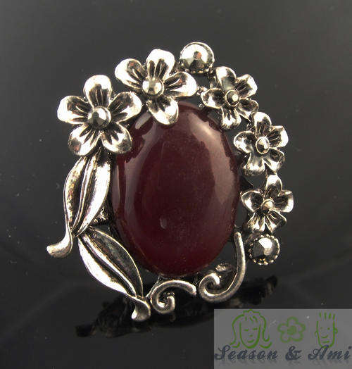vintage style red ring(adjustable)