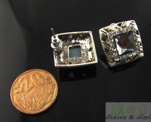 fashion   rhinestone  square earrings