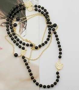 Long and elegant multi flower necklace