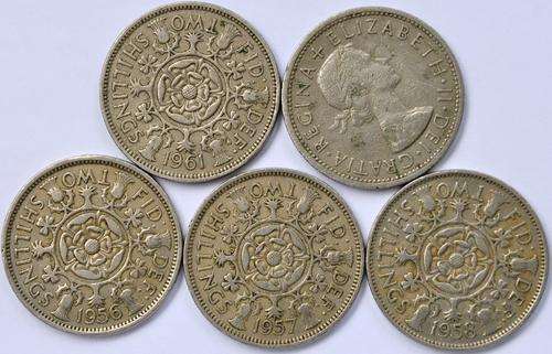 5 x 2 SHILLINGS STARTING @ R1!!!