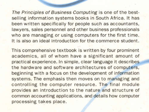 [B:2:S:CC]-The Principles of Business Computing. Fifth Edition - MG Eccles et al