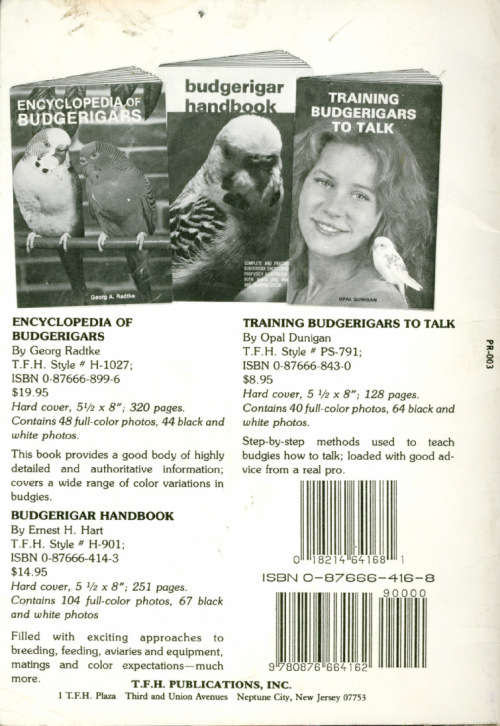 [B:2:S:CC]-Budgies in Color - Ernest H Hart