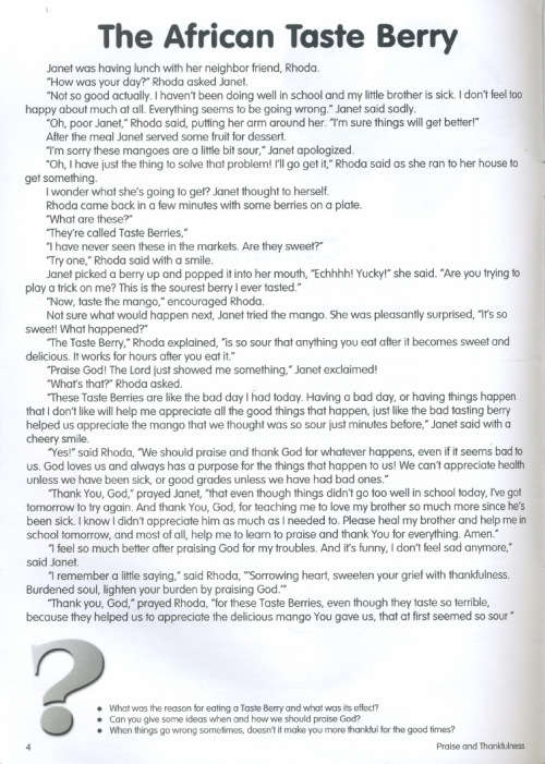 [B:2:S:CC]-Praise and Thankfulness. - Amber Darley and Agnes Lemaire