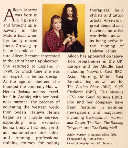 [B:2:S:CC]-The Henna Body Art Book - Aileen Marron