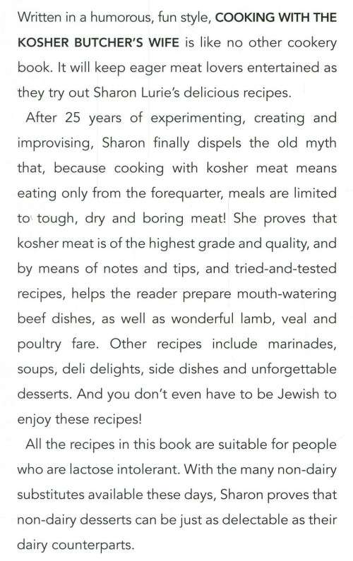 [B:2:S:CC]-Cooking with the Kosher Butcher's Wife - Sharon Lurie