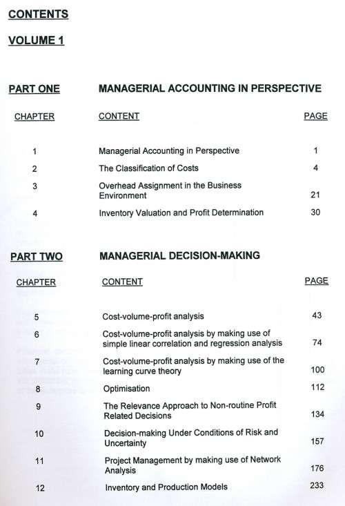 [B:2:S:CC]-Managerial Accounting. Volume 1. Second Edition. - Frank W Julyan and Chalene Nel