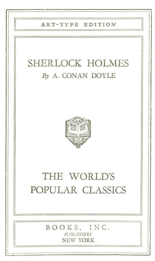 [B:2:S:CC]-Art-Type Edition. Sherlock Holmes - Conon Doyle