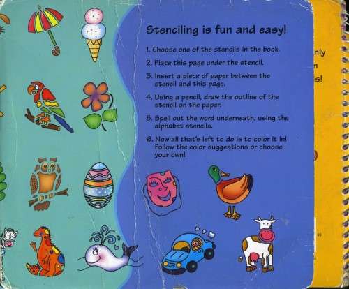 [B:2:S:CC]-ABC and 123 Stencil Book - Unknown