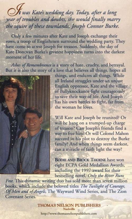 [B:2:S:CC]-Ashes of Remembrance - Bodie and Brock Thoene