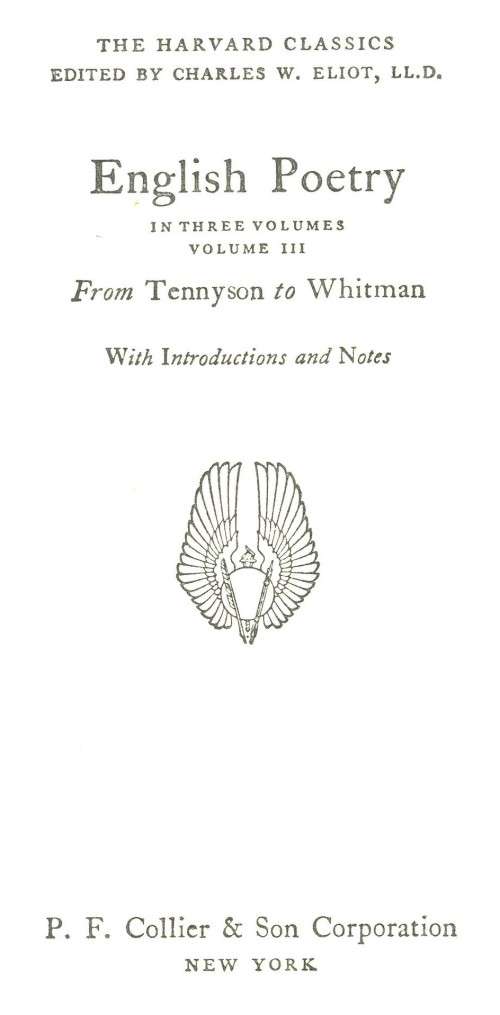 [B:2:S:CC]-The Harvard Classics. English Poetry in three volumes. Volume III. - Charles W Eliot